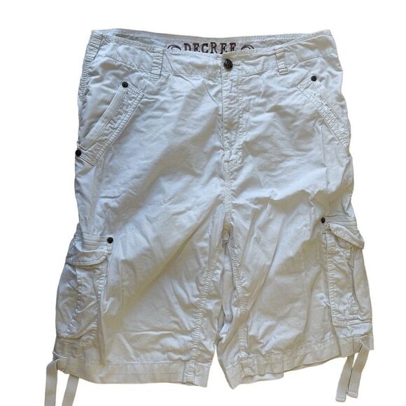Decree White 100% Cotton Cargo Short - Mens 38 - Picture 1 of 7